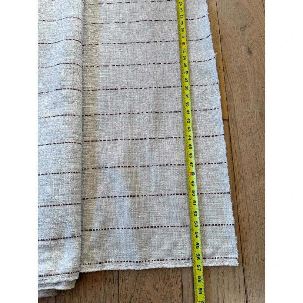 Pottery Barn Pickstitch Rust Fabric Material‎ 8 1/8 Yards Cotton Striped